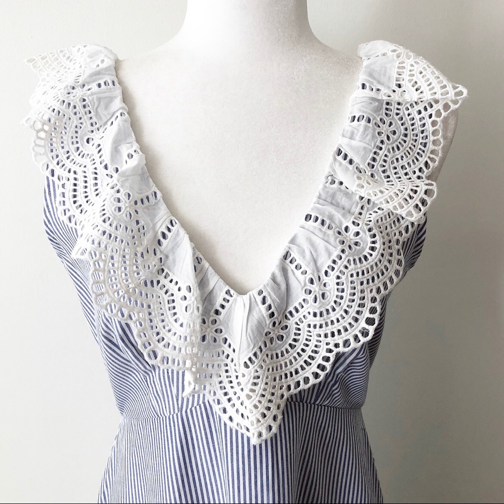 Lucy Paris | Striped Eyelet Trim Dress *NWT* - Picture 4 of 15